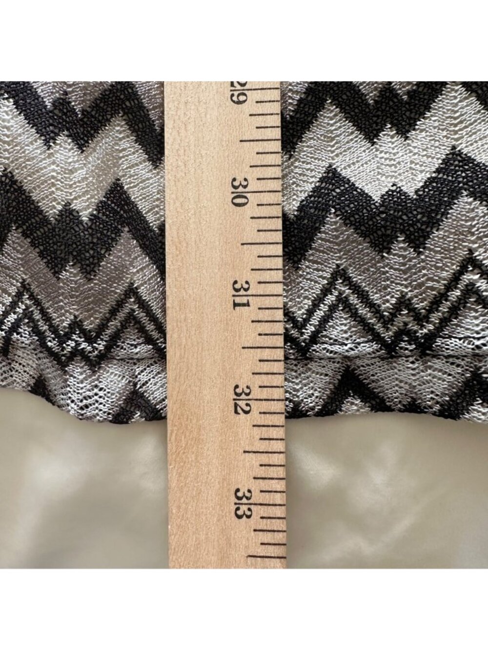 Susan Graver Women's Chevron Pattern Sheer Cardigan Jacket 2X Black Beige Travel - Picture 10 of 11